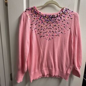 Lilly Pulitzer Pink Sequin Ginny Sweater